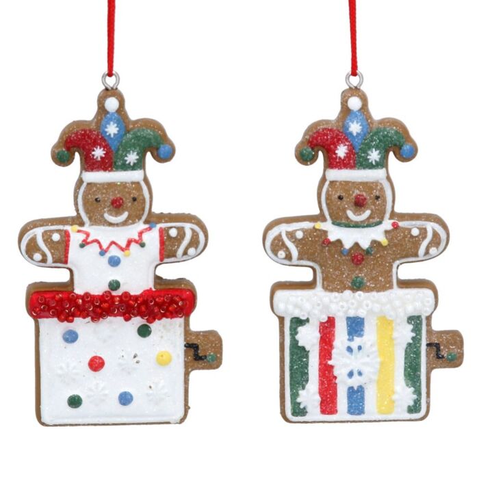 Gisela Graham Gingerbread Jack-In-The-Box Decoration